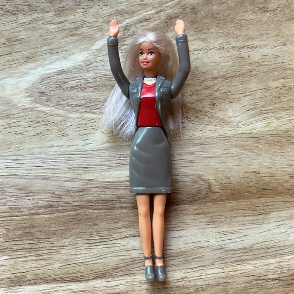 Vintage Barbie 1999 Plastic Barbie Doll McDonalds Happy Meal EUC Working Woman - Picture 5 of 6